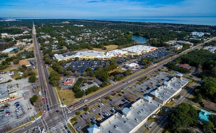The Island Walk Shopping Center sits on 19.89 acres at Sadler Road and South 14th Street in Fernandina Beach.