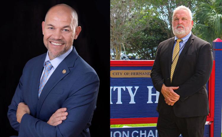 City commission accepts Ty Ross (left) resignation, names George as interim city manager.