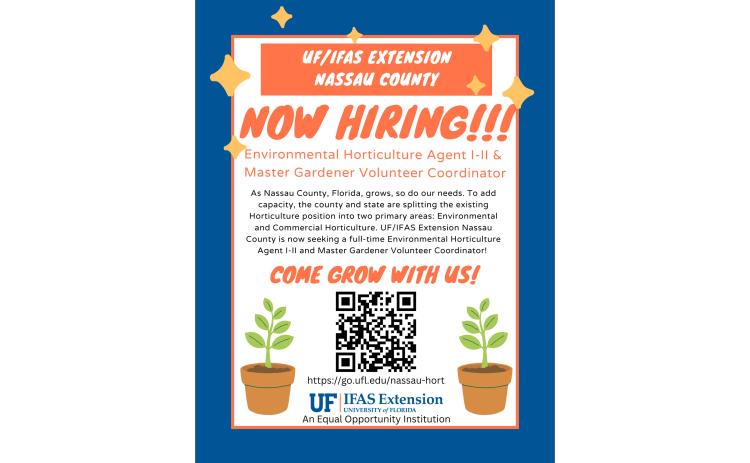 The University of Florida, Institute of Food and Agricultural Sciences (UF/IFAS) announced at the end of October it will split the existing Horticulture position into two primary areas: Environmental and Commercial Horticulture. The new position will be a full-time Environmental Horticulture and Master Gardener Volunteer Coordinator. UF/IFAS posted this image along with the announcement. Submitted