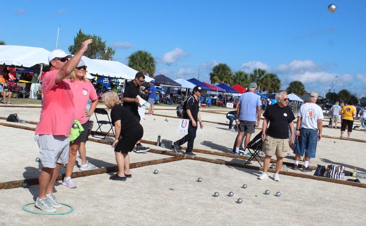 The Amelia Open is an annual pétanque tournament played on the Amelia River waterfront that brings in hundreds of visitors from around the globe to Fernandina Beach and is a boost to the local economy.
