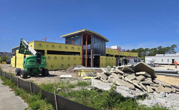 Baptist Nassau is building a new primary care office in Fernandina Beach. The construction is expected to be finished in November. Photo by Julia Roberts/News-Leader