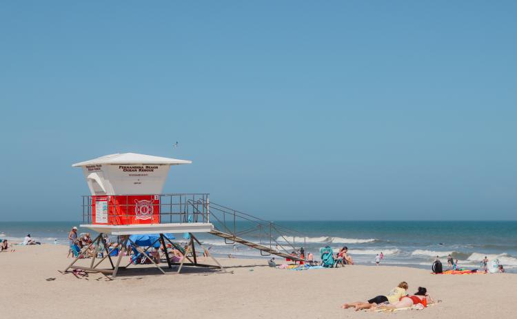The Ocean Rescue watches over visitors of Amelia Island beaches from several types of stands set up on the beaches. Lifeguards are on duty from 11 a.m. until 5 p.m. on weekdays and 10 a.m. until 5 p.m. on weekends and holidays. Photo by Ashley Chandler/News-Leader