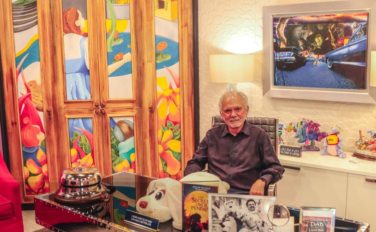 Mike Bowling sits at his desk in his office at Mike Bowling Enterprises Inc., in Fernandina Beach. Photo by Ashley Chandler/News-Leader