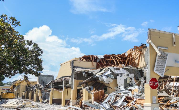 The Island Walk Publix' demolition began July 2. Photo by Ashley Chandler