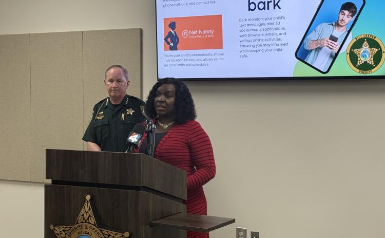 Photo by Nick Blank/News-Leader Nassau County Victim Advocate Madrina Addison said parents can use apps like Bark and Net Nanny to monitor a child's social media.