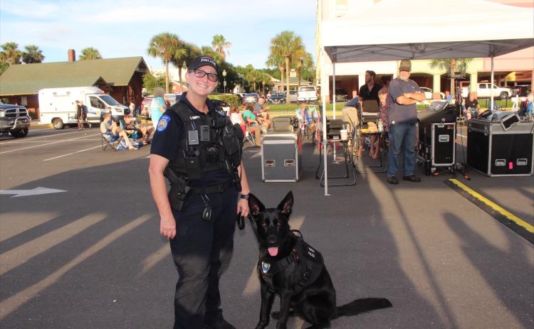 Officer Smith and Hanna at the National Night Out on Aug 8.  Photos by Marisa DeMar/News-Leader 