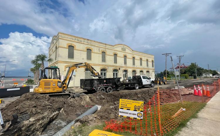 Construction carried out on North 2nd Street on Aug. 19.  By Marisa DeMar  News-Leader 