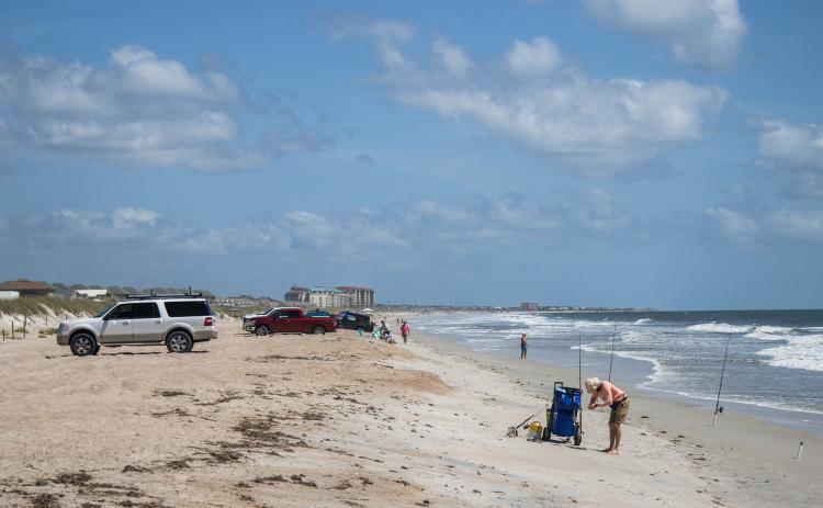 Beach-goers in April fish and drive, recreational activities allowed at American Beach. File photo/News-Leader