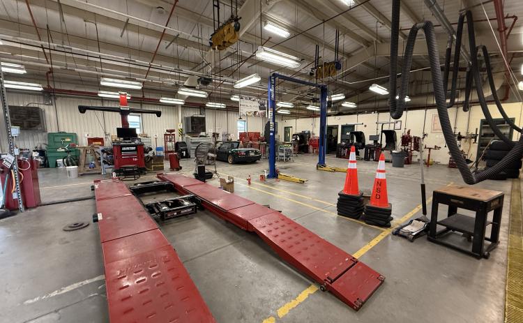Students learn about the anatomy of vehicles and how to fix them in Yulee High's automotive program.