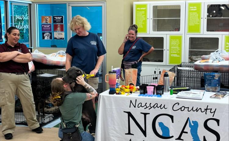 During the first weekend of September, Nassau County Animal Services partnered with the International Association of Firefighters – Local 3101 (Nassau County Fire Rescue) for an adoption event at Petco in Yulee. Ten animals were adopted during the event. Submitted