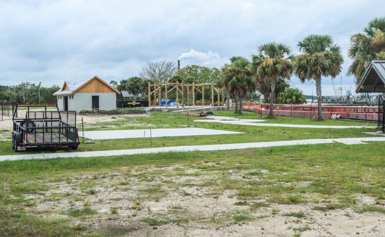 The Amelia River Waterfront Park construction on Aug. 29. Photo by Ashley Chandler/News-Leader