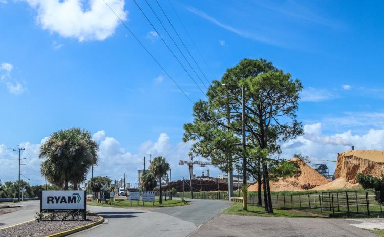 The entrance to RYAM in Fernandina Beach on Wednesday. By Ashley Chandler/News-Leader