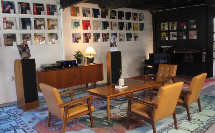The vinyl lounge in the back of Sax Blue in Fernandina Beach on Tuesday.
