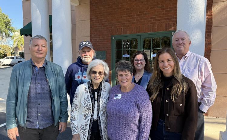 From left: Phil Griffin, Len Kreger, Carol Weldon, Carlene McDuffie, Christine Harriman, Kayte Weldon and Kevin Harriman of Affordable Housing First.