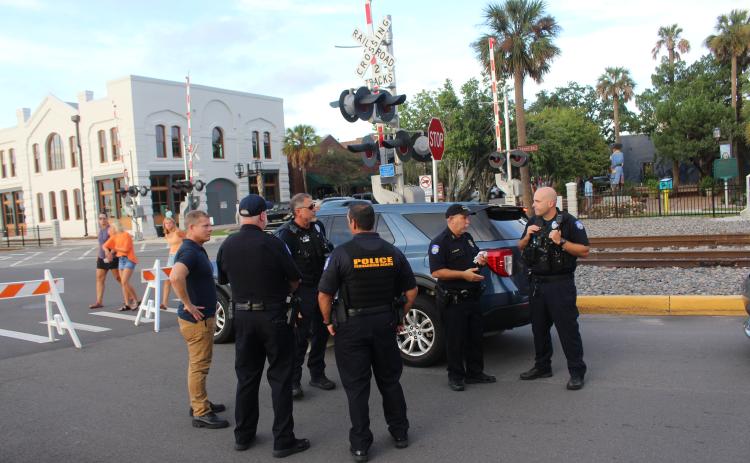 The Fernandina Beach Police Department at the city’s National Night Out Event in August. By Marisa DeMar/News-Leader