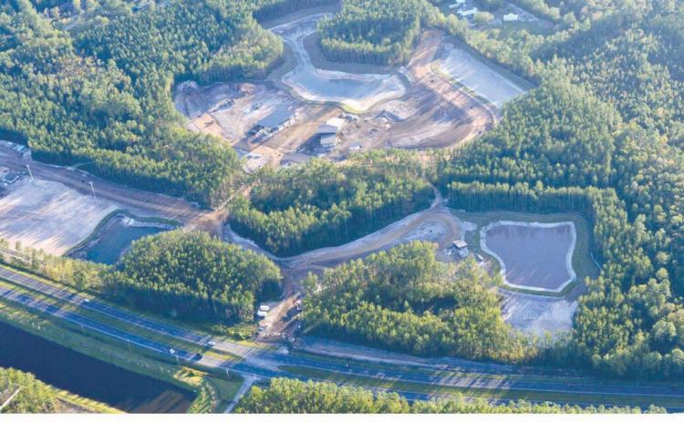 An aerial shot of the construction at Westside Regional Park. Submitted photo
