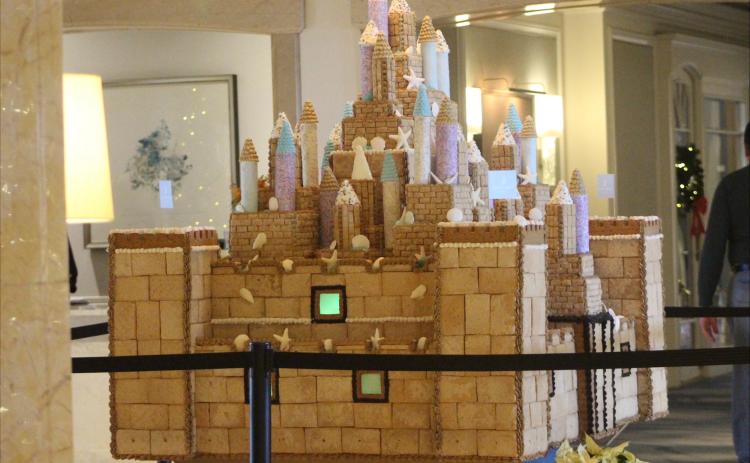 Photos by Marisa DeMar/News-Leader  The completed gingerbread sandcastle in the lobby of the Ritz-Carlton Amelia Island on Nov. 25.