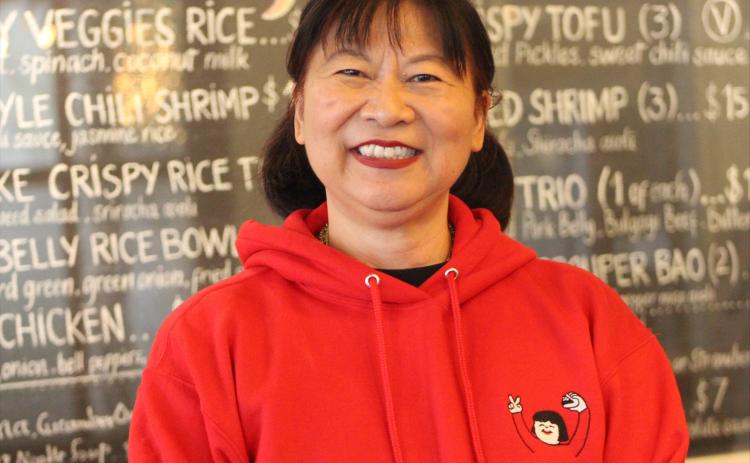 Photos by Marisa DeMar/News-Leader Nathalie Wu, owner of Wicked Bay in Fernandina Beach, at her restaurant on Saturday.