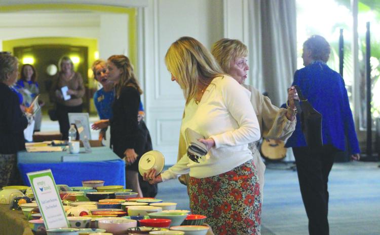 It was a full house during the Nov. 25 Empty Bowls fundraiser at the Barnabas Center. By Marisa DeMar