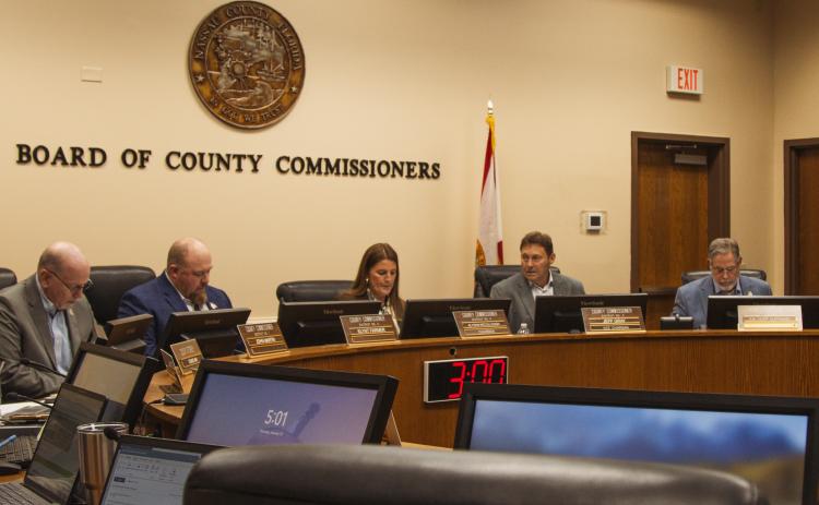 The Nassau County Board of County Commissioner meet in January. Ashley Chandler/News-Leader