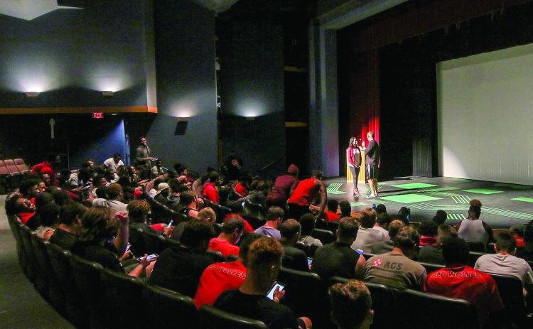 Rachel Joy Baribeau speaks at colleges and high schools to raise awareness for mental health struggles through her program: I am changing the narrative.  Submitted photo 