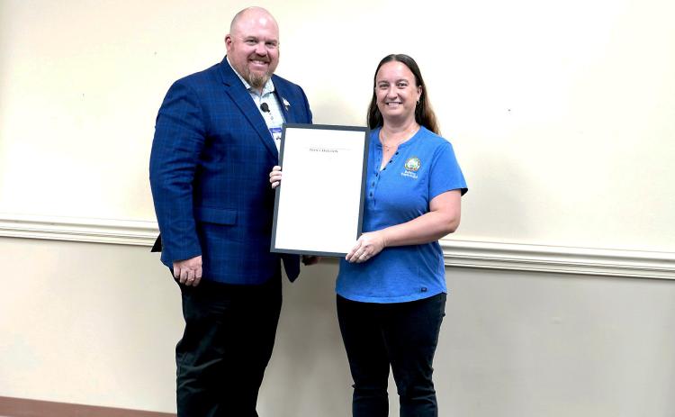 Commissioner Klynt Farmer and Sara Clifton, Nassau County CRS coordinator. Submitted
