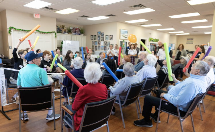 The 8th grade students from St Micheal Academy meet their senior penpals at NCCOA for an active day at the Janice Ancrum Senior Life Center in Fernandina Beach. Submitted by NCCOA