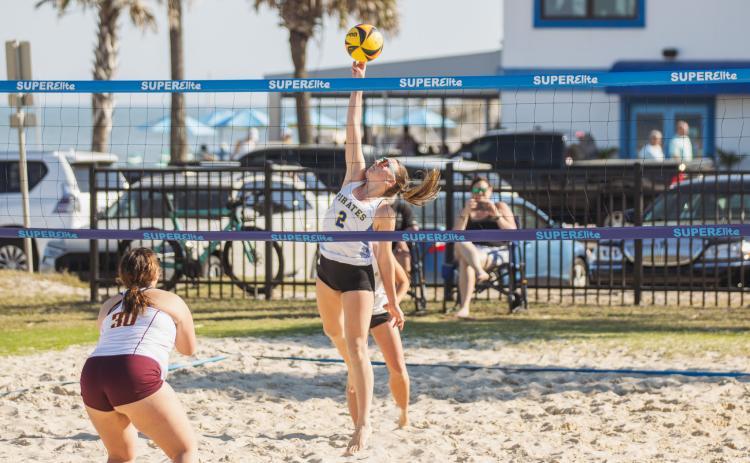 Fernandina Beach High School beach volleyball faced West Nassau on March 10. Photo by Ashley Chandler/News-Leader