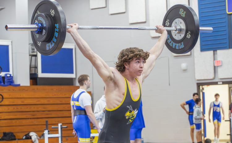 Weightlifters from Nassau County high schools met up at Fernandina Beach High School on Feb. 25 to get reps in ahead of the meet today in Yulee. Photo by Nick Blank/News-Leader