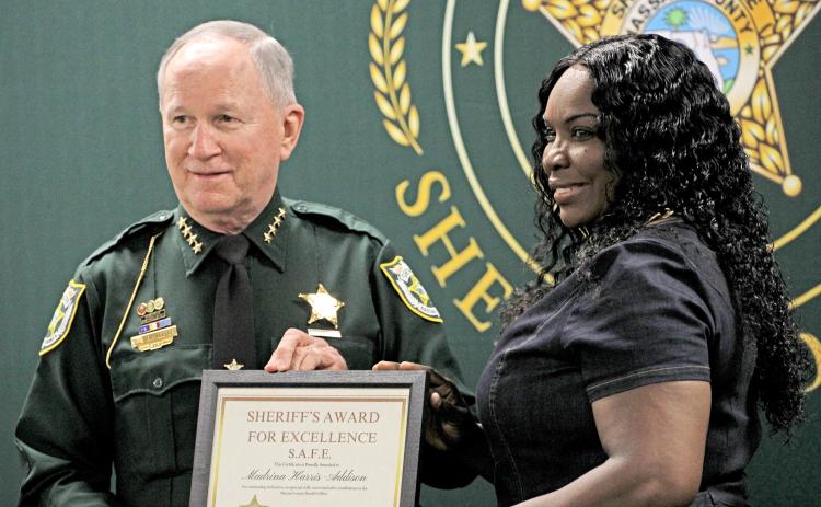 Sheriff Bill Leeper with Madrina Addison-Harris