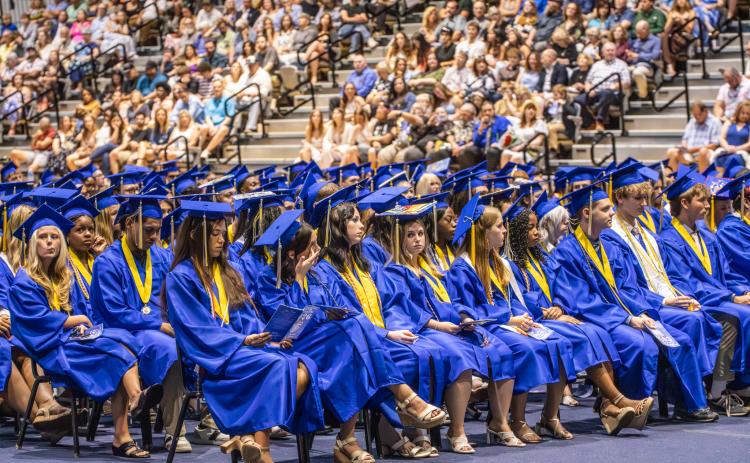 The Fernandina Beach High School Class of 2026 at the UNF Arena in Jacksonville Saturday for graduation. Photo by Nick Blank/News-Leader