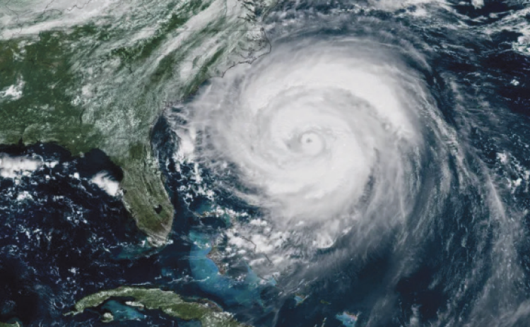 Satellite imagery of Hurricane Erin in 2025. From NOAA