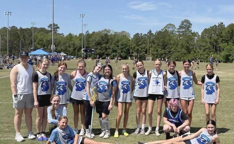 The Hammerhead Lacrosse U14 girls team at their final game of the 2026 Spring season. Submitted