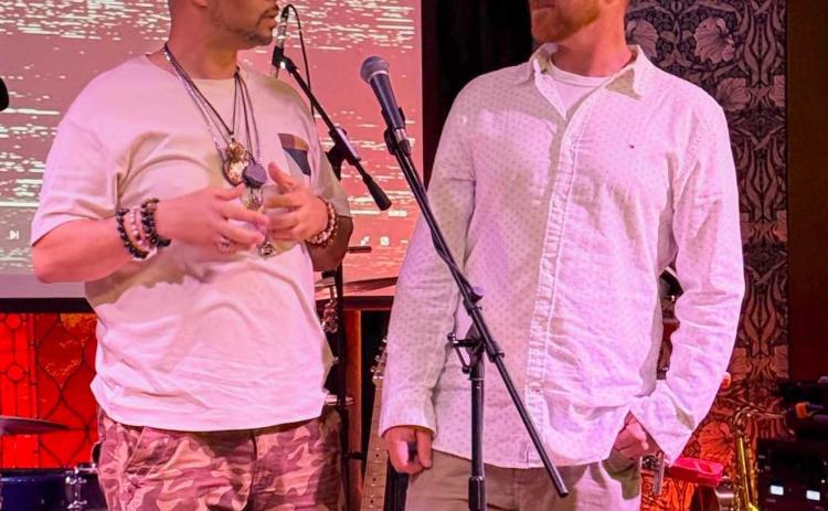 Supreme of the Wu-Tang Clan, left, and Brian Bowen of the Southern Edge Collective. Submitted photo