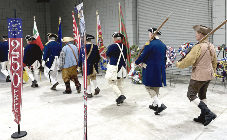 More than 50 people gathered at the Northeast Florida Fairgrounds to commemorate the 248th anniversary of the Battle of Alligator Creek in Callahan on Saturday. Nick Blank/News-Leader