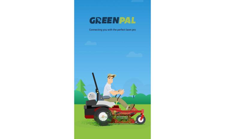 GreenPal welcomes visitors to its app. Image from screenshot