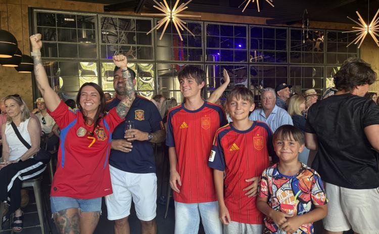 Locals pack Mocama for the World Cup Final — Argentina vs. Spain. Spain defeated Argentina 1-0 in extra time. Photo by Marisa DeMar