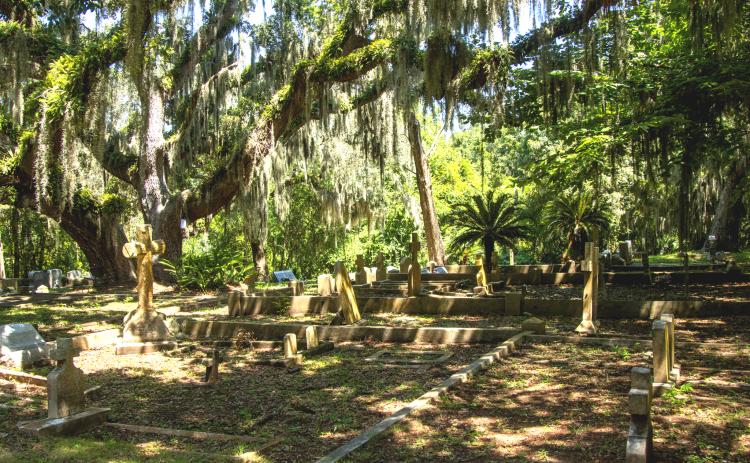 Some graves at Bosque Bello Cemetery mark the resting spot of locals who died in the 1800s. Photo by Ashley Chandler/News-Leader