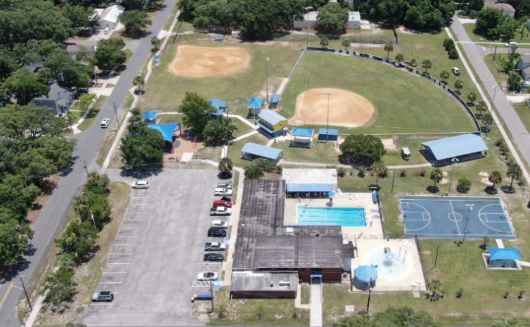 An aerial view of MLK Jr. Park’s current condition.