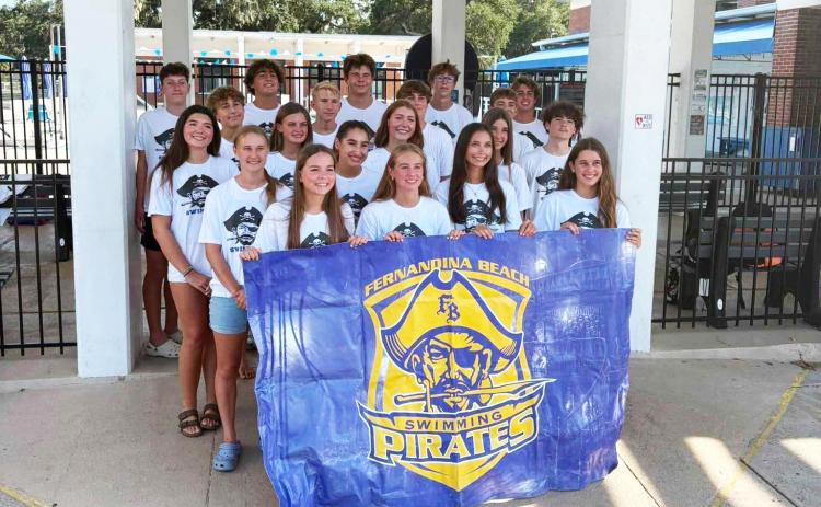 The 2026 Fernandina Beach High School swim team. photo courtesy of Pirates Swim