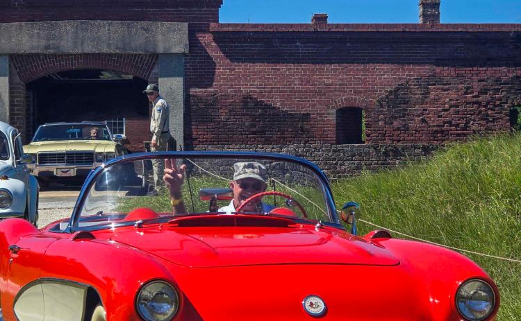 Francis Remick and his 1956 Corvette won the 2026 Cars & Cannons Vintage Car Show. Photo by Ashley Chandler/News-Leader