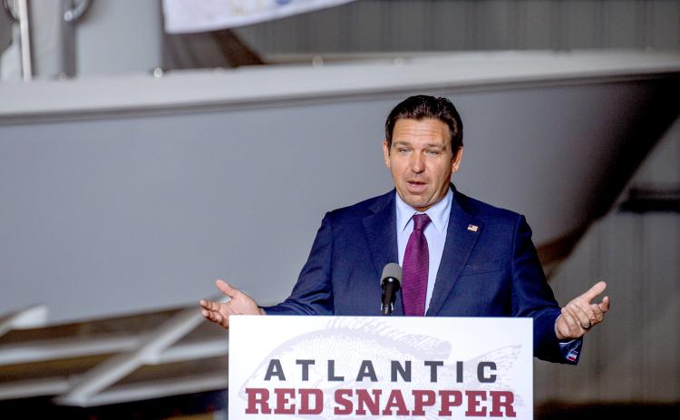 Gov. Ron DeSantis stopped in Fernandina Beach in May to announce an extended red snapper season.