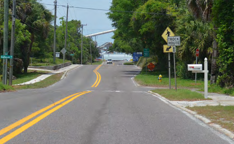 A sign shows the truck route to Port of Fernandina. Provided photo