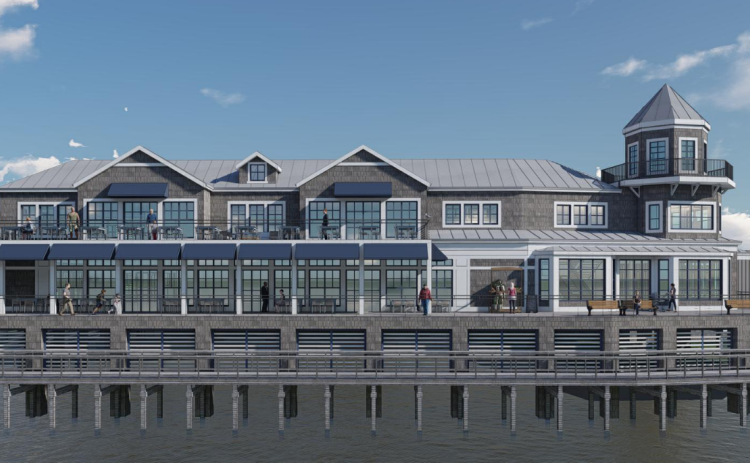 A rendering of the proposed Amelia Wharf.