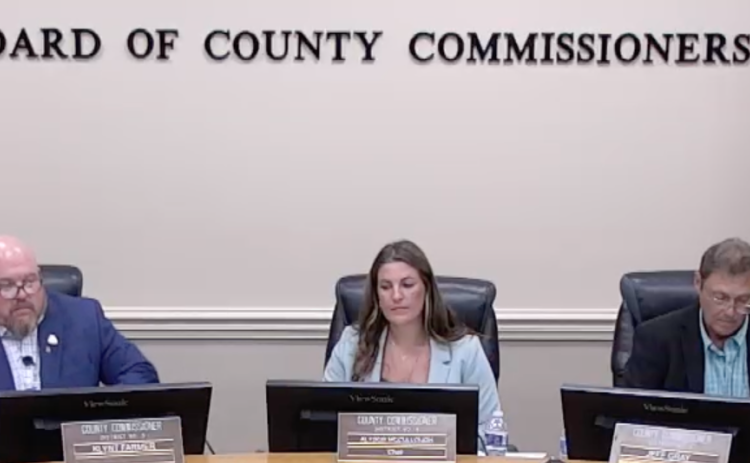 The Board of County Commissioners meets Monday. Image from screengrab
