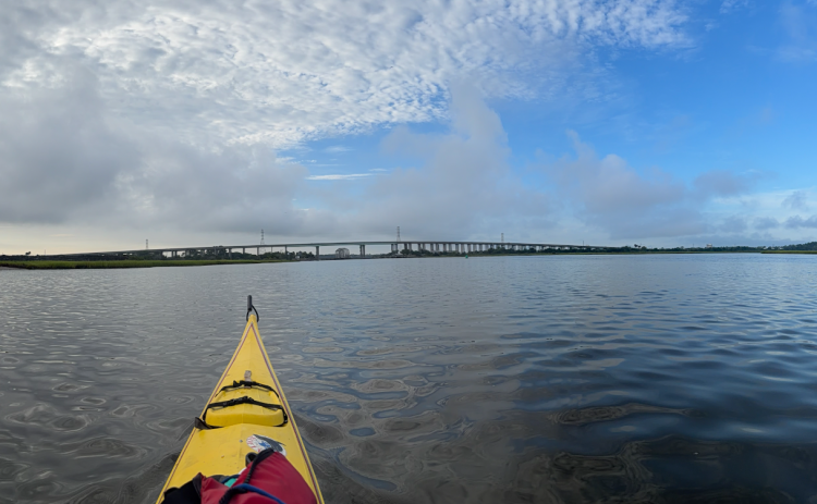 Bryan Simpkins launched from Dee Dee Bartels Boat Ramp the morning of Aug. 29 to take a 9-hour, 30-mile trip around the entirety of Amelia Island. Submitted photo