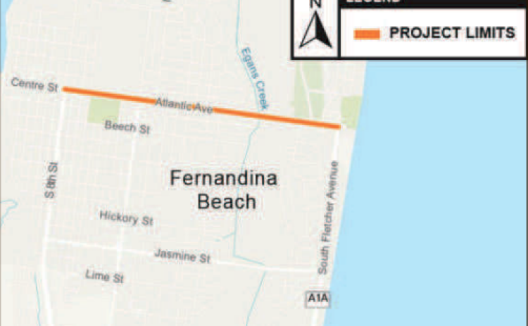 A map showing the $5 million improvements set to begin this fall on Atlantic Avenue.