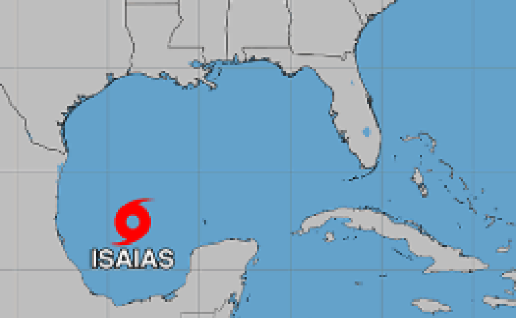 As of 8 a.m. Wednesday, The National Hurricane Center is issuing advisories on recently upgraded Tropical Storm Isaias, located in the southwestern Gulf of  America. More information at nhc.noaa.gov