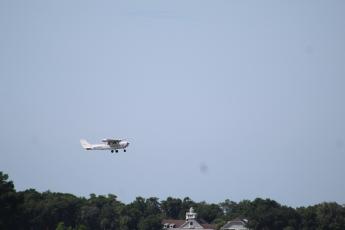 A plane takes off from the Fernandina Beach Municipal Airport. A local resident says he has a plan to help the airport receive revenue from takeoffs and landings by fight schools, but the airport manager says that plan may not be as simple as it appears.