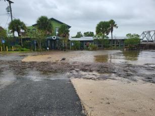 Since Nassau is a coastal and riverine county, it is especially susceptible to weather events and flooding. Pictured is Hurricane Ian’s flooding impact on Nassau County. Photo of courtesy of the city of Fernandina Beach.